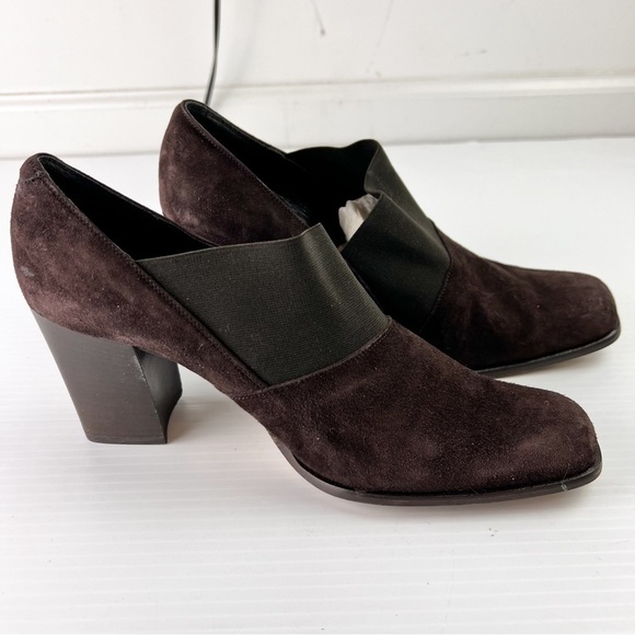 Aldo Chelini Slip On Clogs Heels Shoes womens Size 9 Brown Suede Pump - Picture 7 of 11